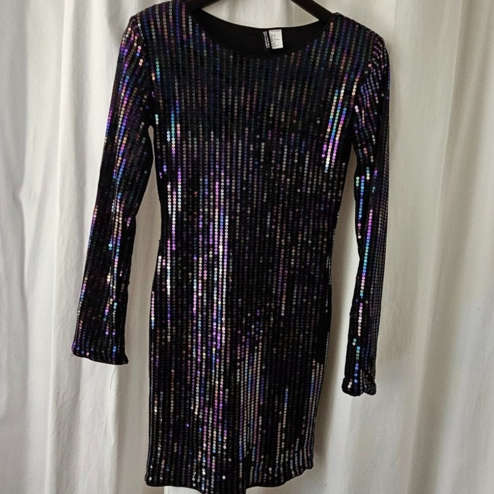 H&M velvet Sequins mini dress